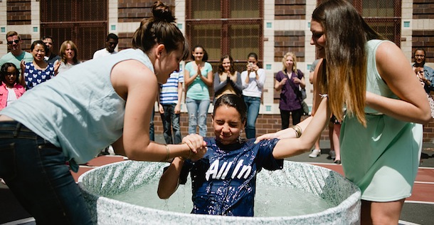 Demi Baptized